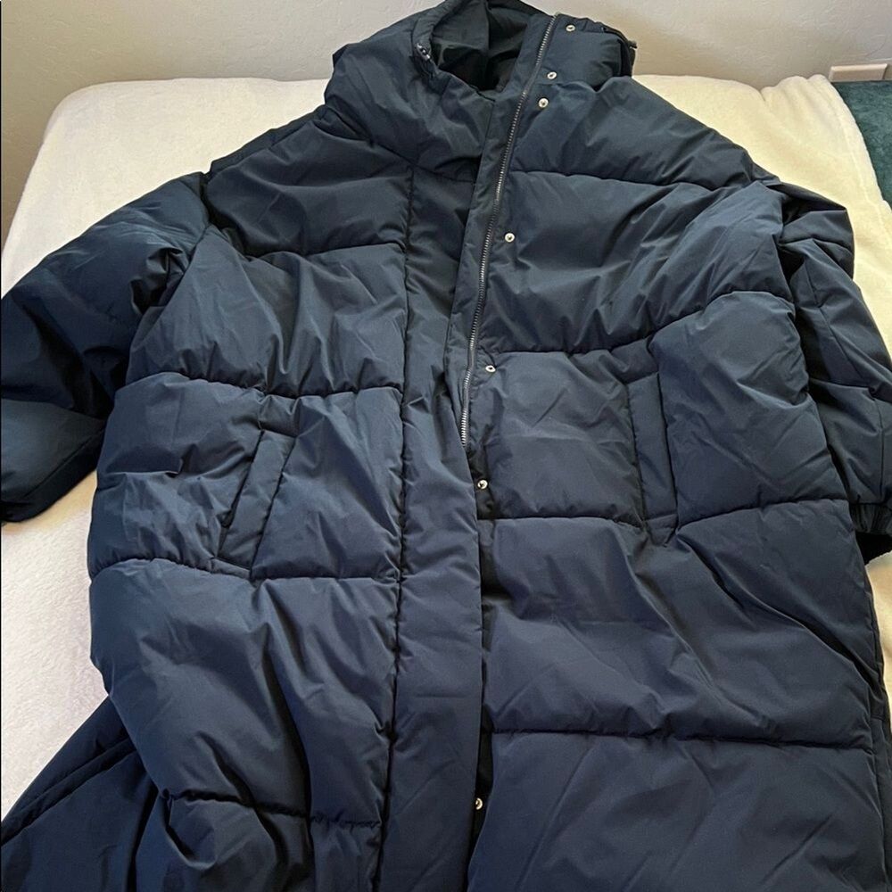 Men’s Puffer Jacket 5XL Navy Winter Coat Heavy Warm Outerwear